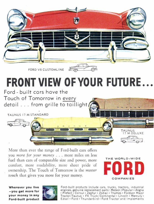 1958 World Wide Ford Companies Front View Of Your Future
